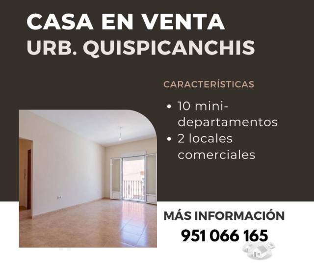 Casa-Negocio en venta en Urb. Quispicanchis, Cusco