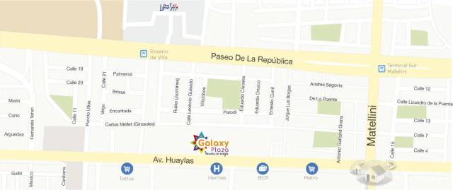 Locales comerciales en C.C GALAXY PLAZA CHORRILLOS