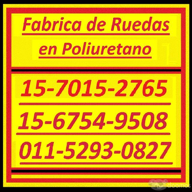 Ruedas en Poliuretano 15-6754-9508 no.. a.. si.. Ruedas para Autoelevadores 15-7015-2765