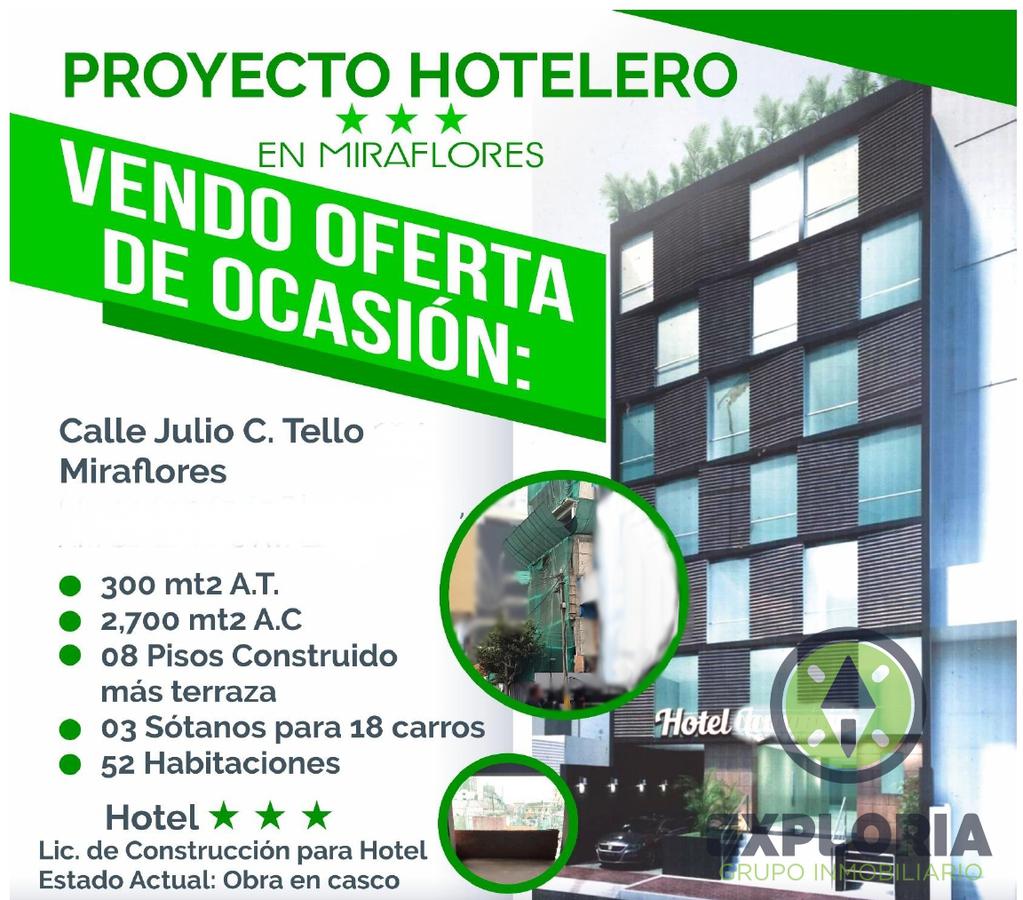 Venta de proyecto hotelero en Miraflores